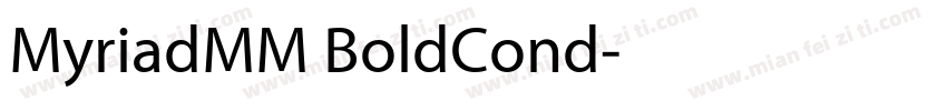 MyriadMM BoldCond字体转换